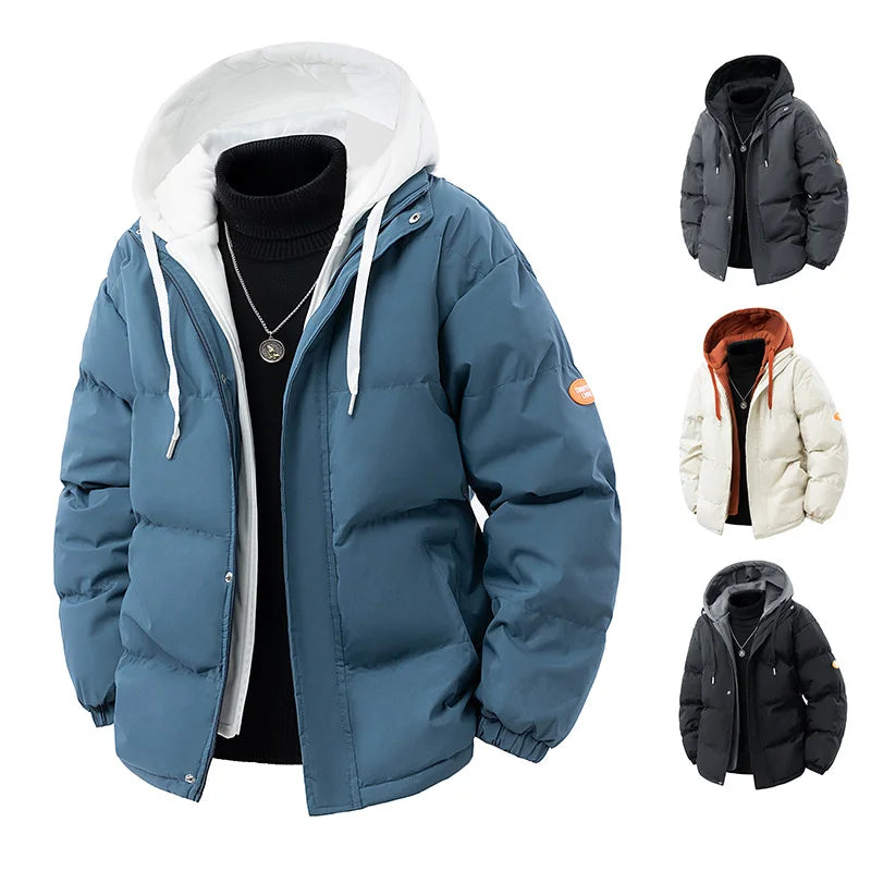 SNOWATTIC Men's Thick Hooded Quilted Puffer Jacket