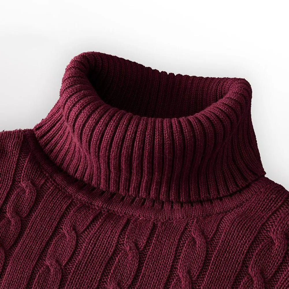 SNOWATTIC Casual Elastic High-Neck Knitwear for Men