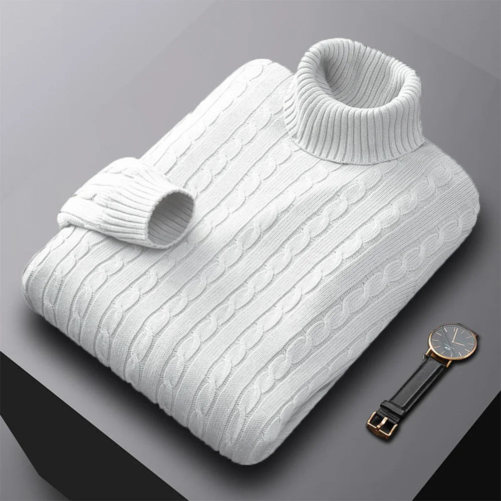 SNOWATTIC Casual Elastic High-Neck Knitwear for Men