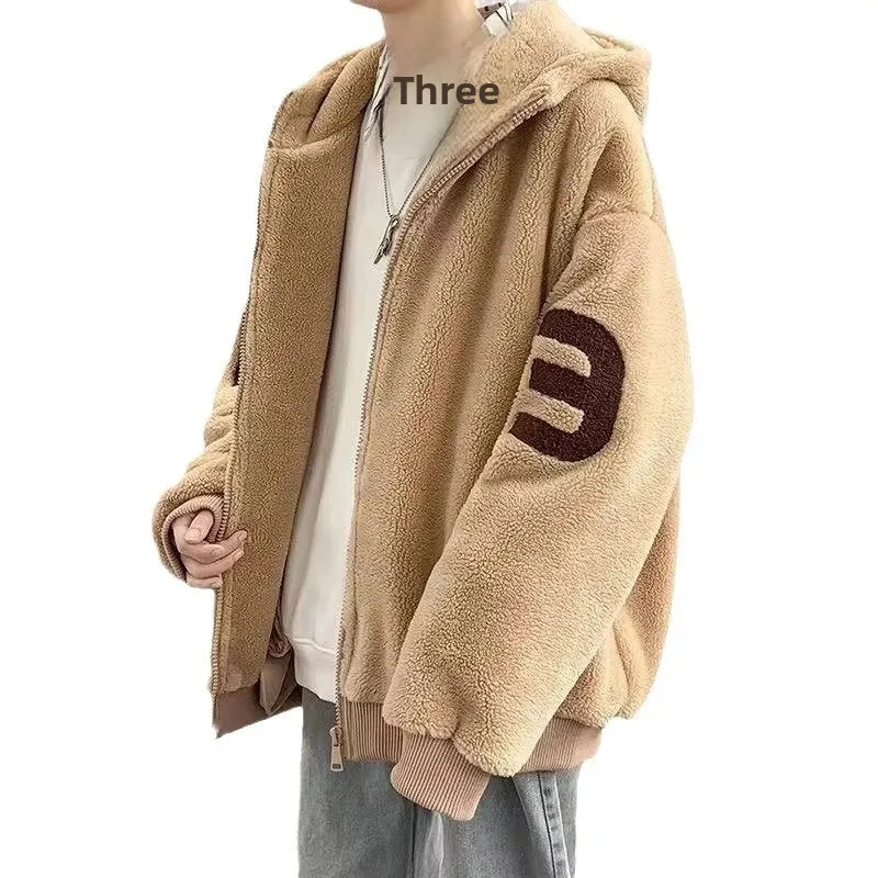 SNOWATTIC Couples' Oversize Faux Shearling Hooded Jacket