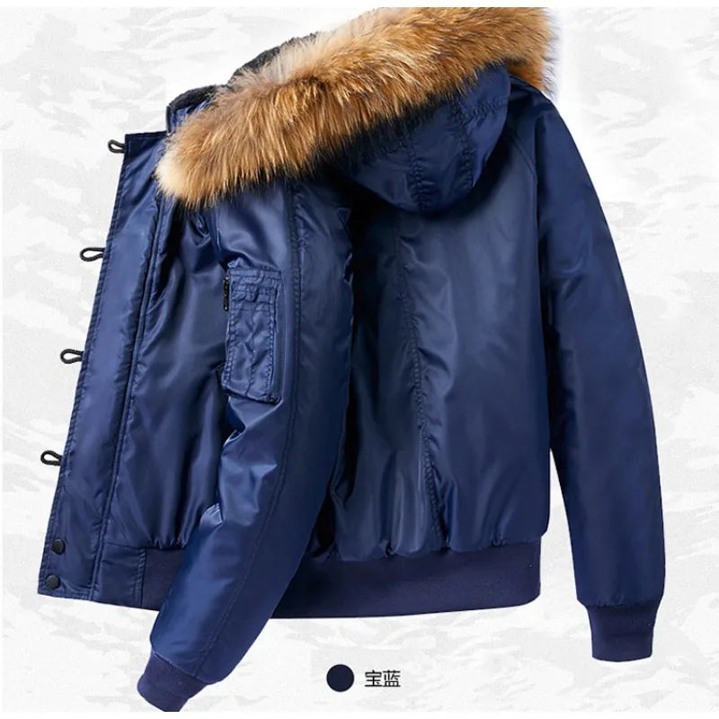 SNOWATTIC Men's Hooded Baseball Winter Puffer Jacket
