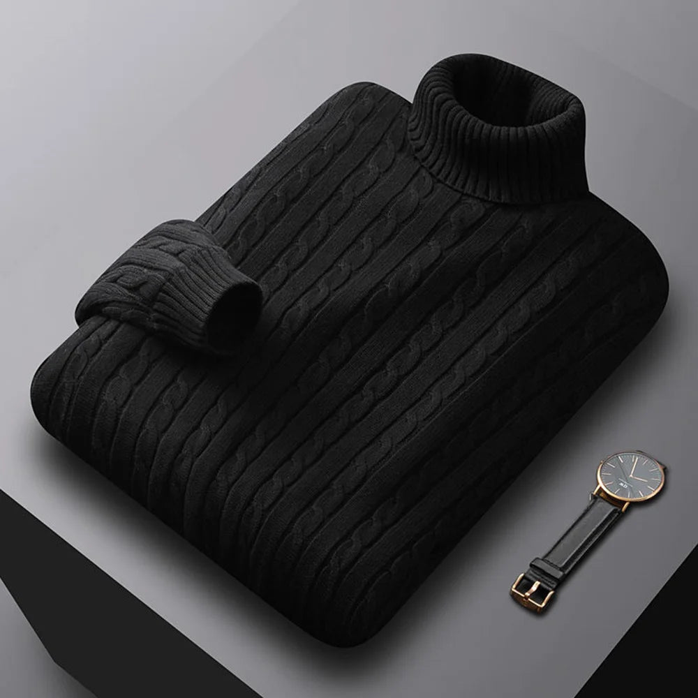SNOWATTIC Casual Elastic High-Neck Knitwear for Men