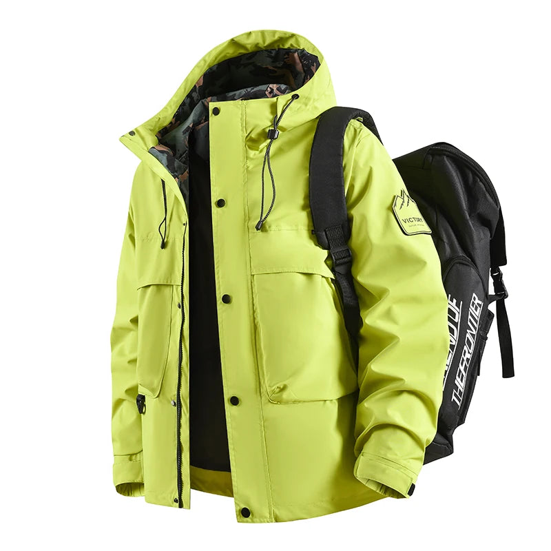 SNOWATTIC Men's Waterproof Windproof Hooded Outdoor Jacket