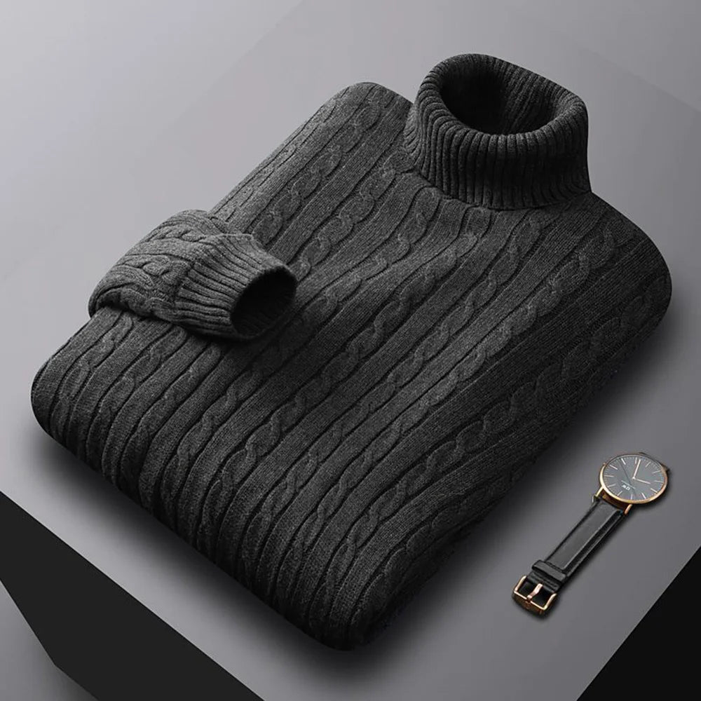 SNOWATTIC Casual Elastic High-Neck Knitwear for Men