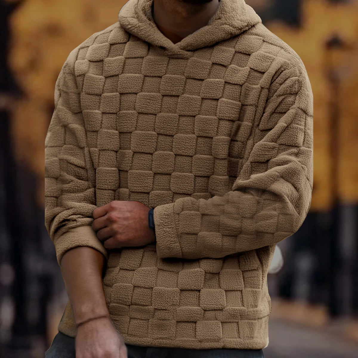 SNOWATTIC Men's Thickened Hooded Pullover Sweatshirt