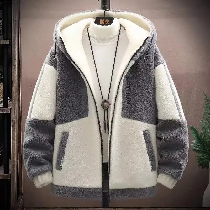 SNOWATTIC Men's Thick Faux Shearling Winter Coat