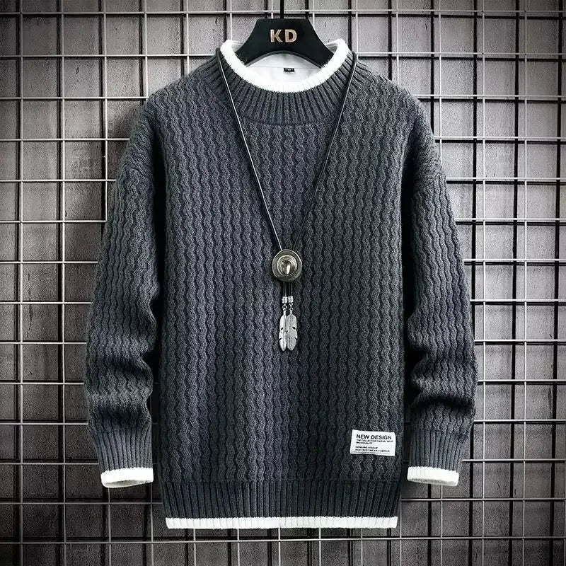 SNOWATTIC Men's Loose Fit Casual Knitted Pullover Sweater