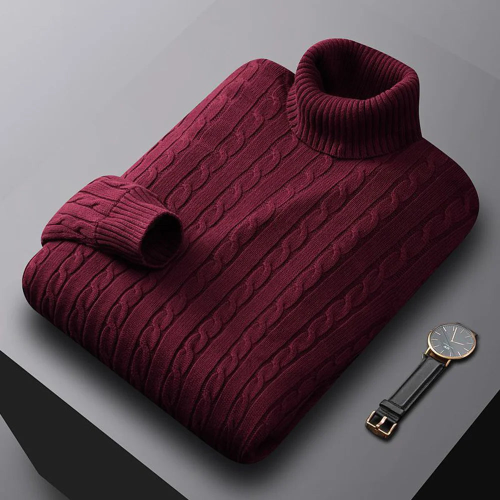 SNOWATTIC Casual Elastic High-Neck Knitwear for Men