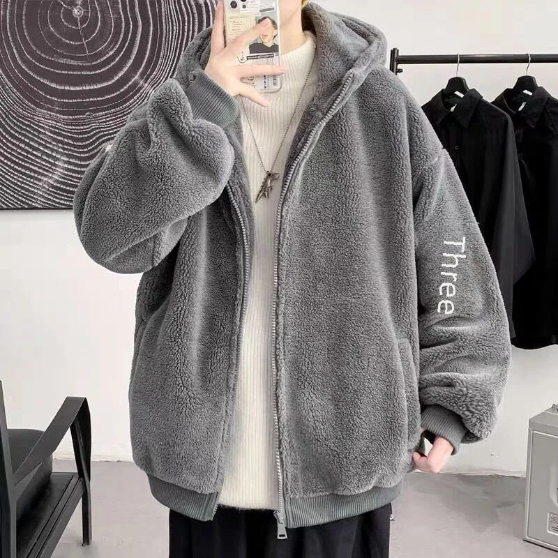SNOWATTIC Men's Zip-Up Wool Blend Padded Cardigan Jacket