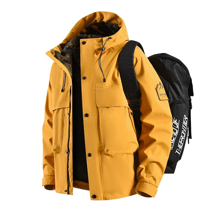 SNOWATTIC Men's Waterproof Windproof Hooded Outdoor Jacket