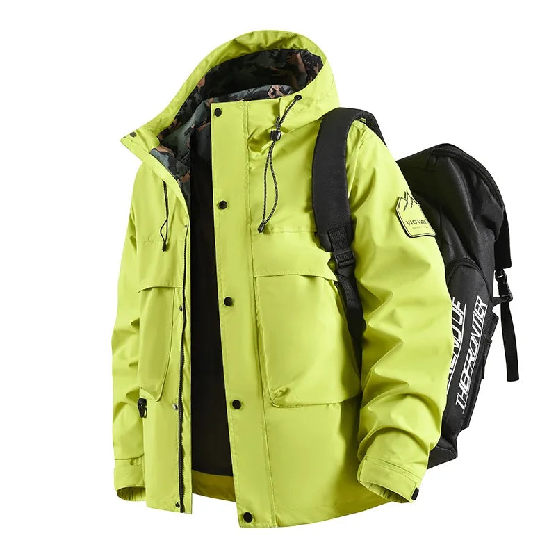 SNOWATTIC Men's Waterproof Windproof Hooded Outdoor Jacket