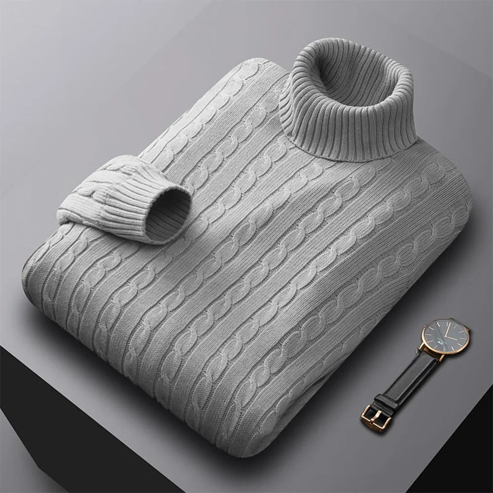 SNOWATTIC Casual Elastic High-Neck Knitwear for Men