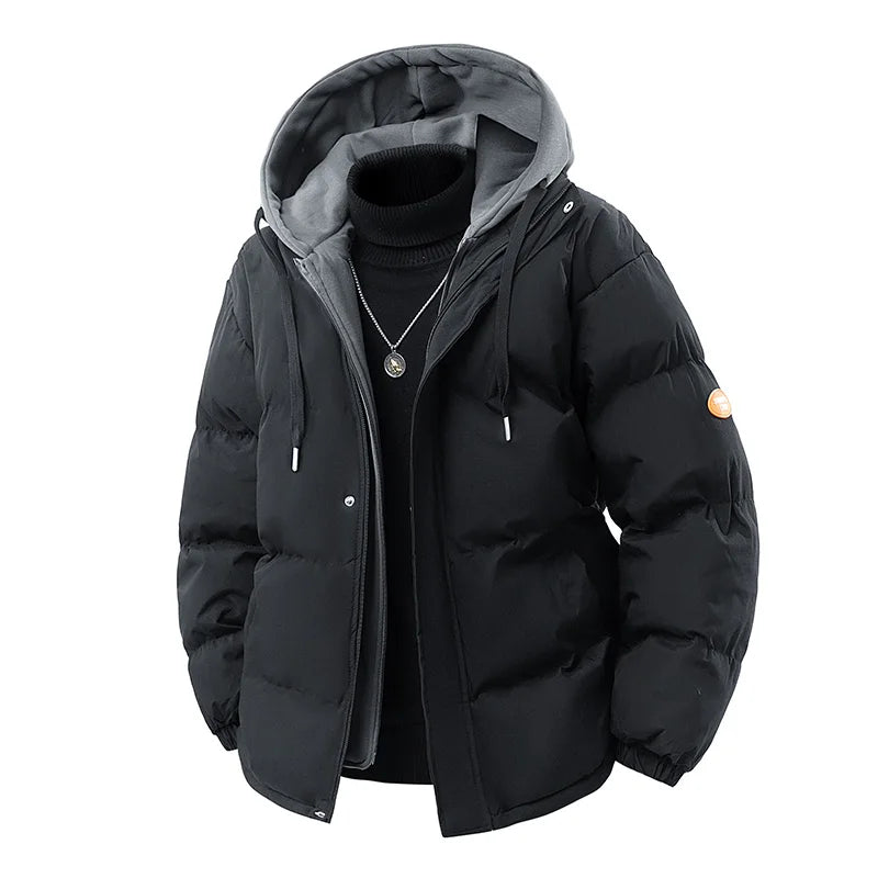 SNOWATTIC Men's Thick Hooded Quilted Puffer Jacket