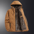 SNOWATTIC Men's Fleece-Lined Hooded Puffer Coat